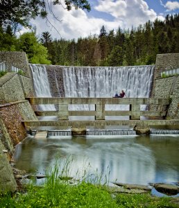 The waterfall in Wisła